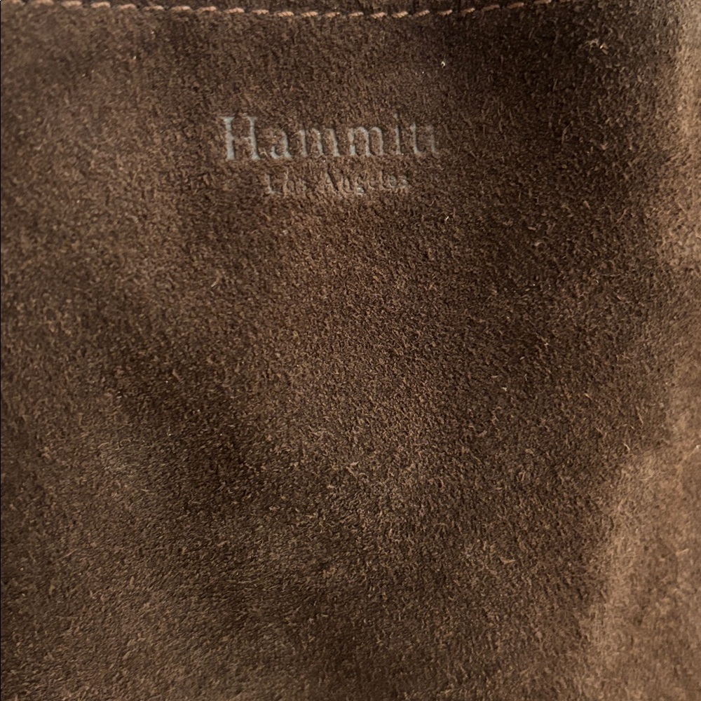 Hammitt butter soft brown leather and suede tote bag with red suede interior - Picture 4 of 9